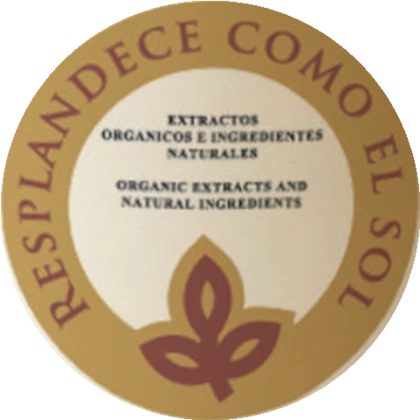 Sello: extractos orgánicos e ingredientes naturales